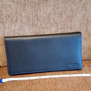 Unisex leather wallet/ check book, c/c organizer